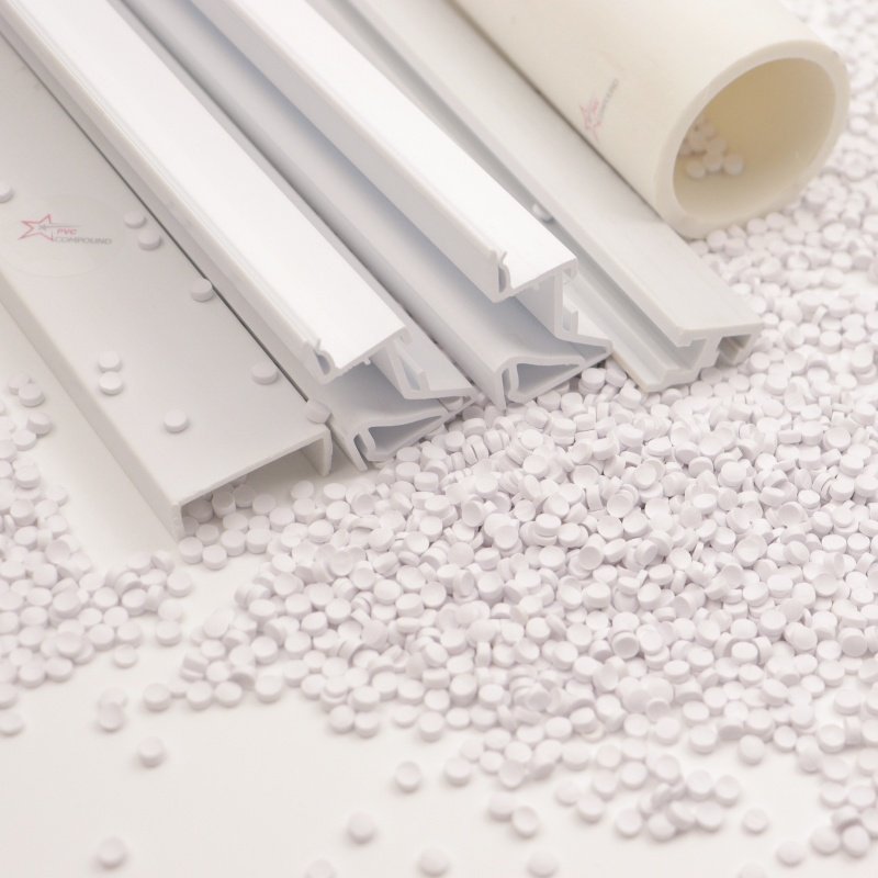 Gránulos de PVC modificado para extrusión de esquinas de tuberías y conductos